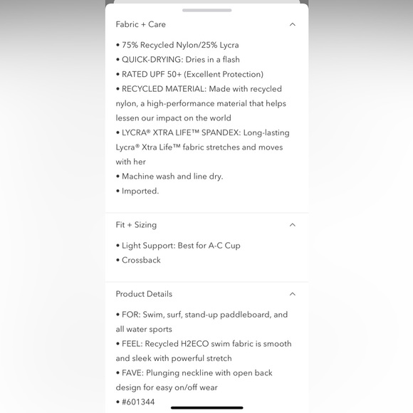 NWT Athleta Riptide Bikini Top, Medium - Picture 4 of 5